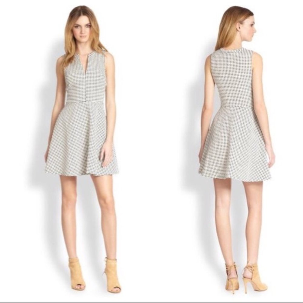 Joie White Julie Ann Dress with Black Polka Dots